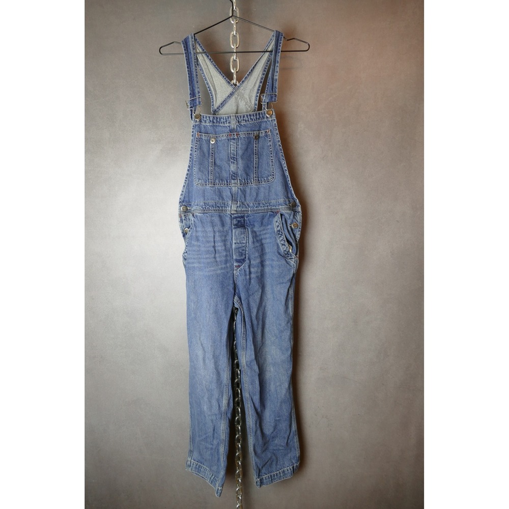 Free People‎ Denim Overalls Jumpsuit Blue Wash Cotton Women S